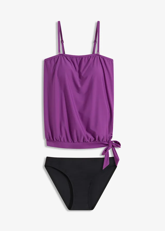 Tankini oversize cu bretele detașabile (set/2 piese)