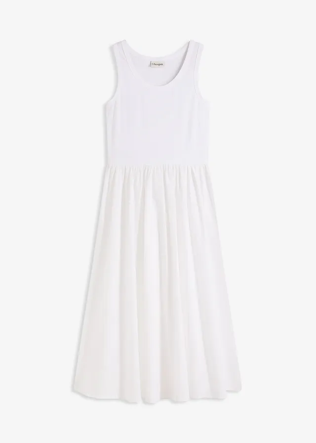 Rochie din jerse din amestec de materiale
