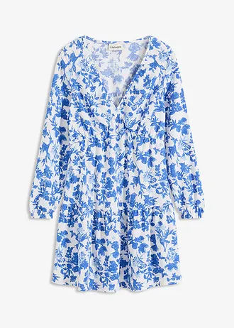 Robe imprimée en jersey • blanc-bleu glacier floral • Boutique bonprix