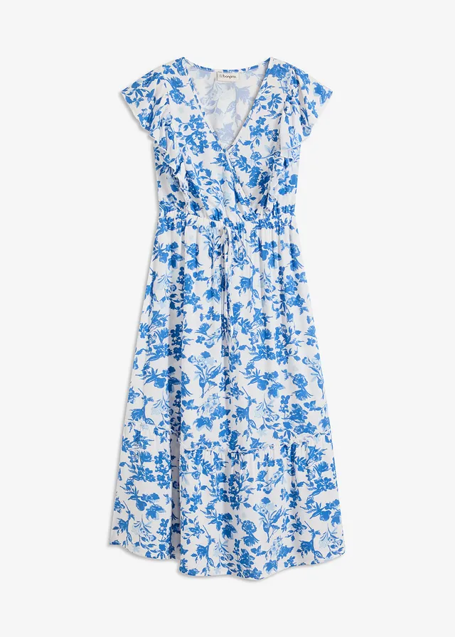 Midi jurk van soepele viscose