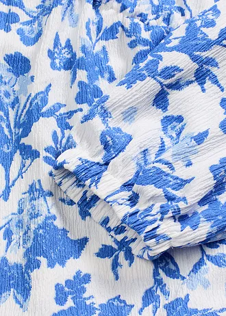 Robe imprimée en jersey • blanc-bleu glacier floral • Boutique bonprix