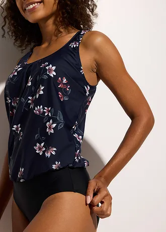 Badpak met gerecycled polyamide • diepblauw gebloemd • bonprix online shop