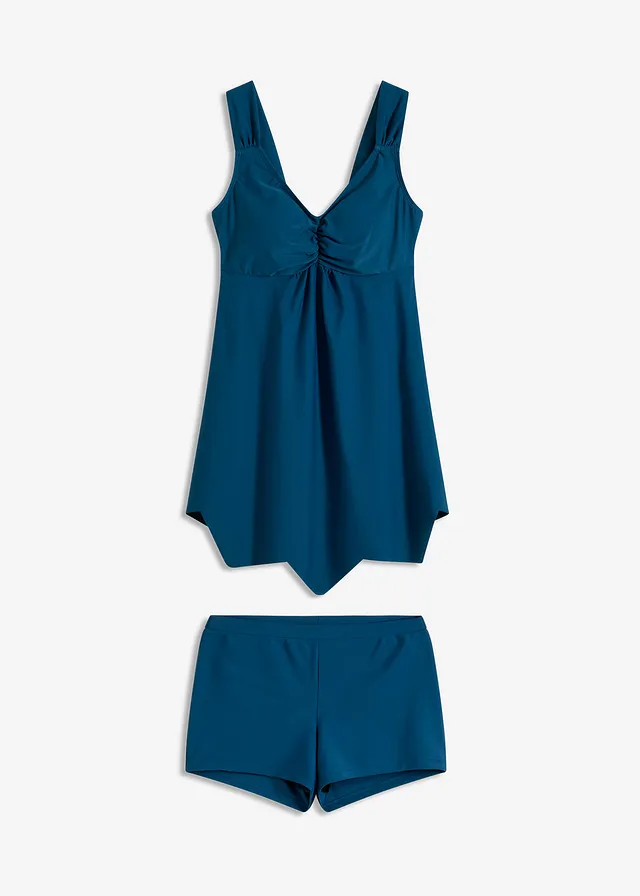 Lange tankini met brede schouderbandjes (2-dlg. set)