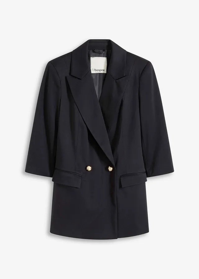 Blazer lung cu mâneci 3/4