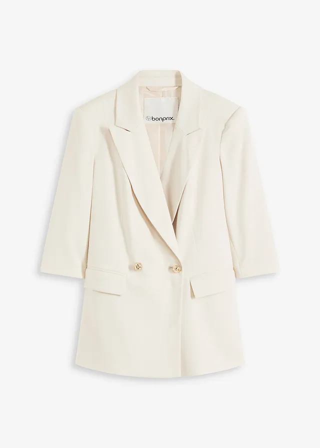 Blazer lung cu mâneci 3/4