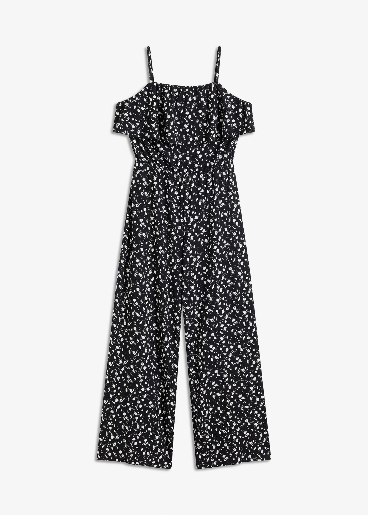 Gedessineerde jumpsuit • zwart/wolwit • bonprix online shop