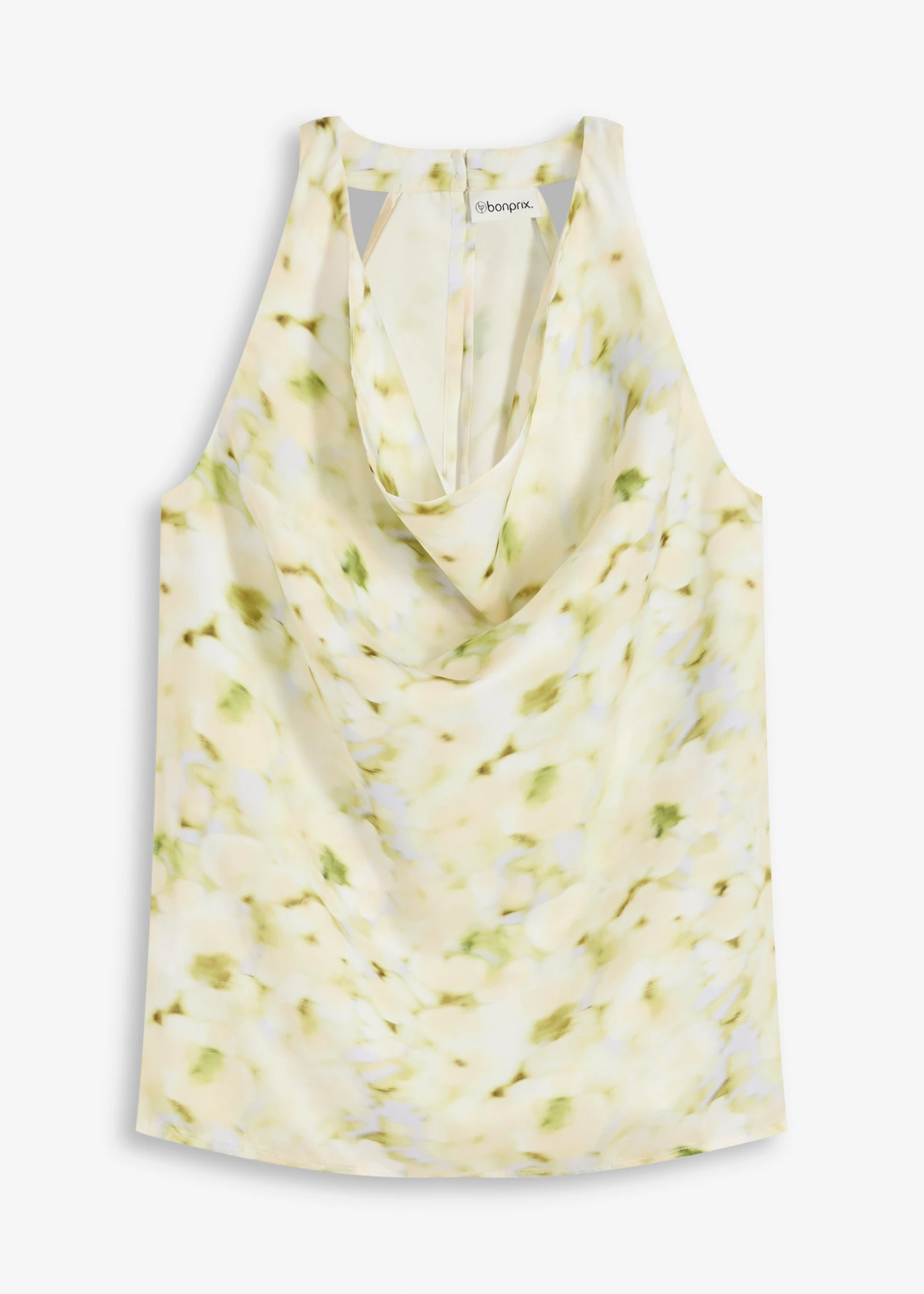 Blousetop in satijnlook • wolwit gedessineerd • bonprix online shop