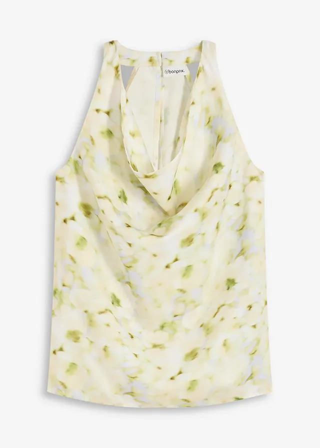 Blúzkový top v saténovom vzhľade