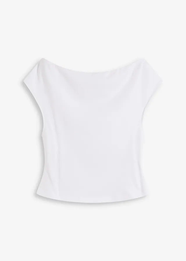 Bluză off-shoulder 100% bumbac organic