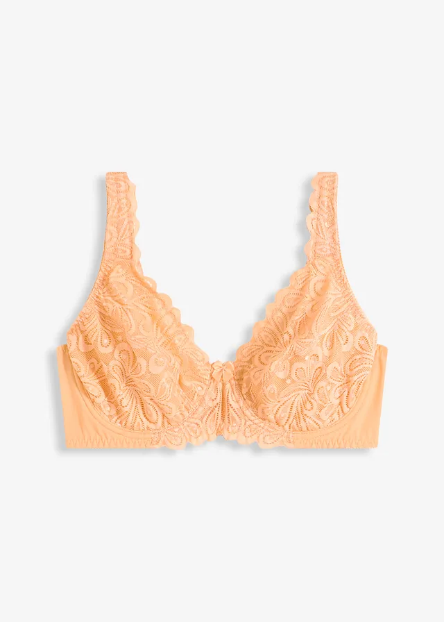 Beugel bh met gewatteerde bandjes • licht perzik • bonprix online shop