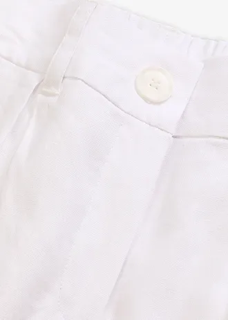 Bermuda en lin mélangé • blanc • Boutique bonprix