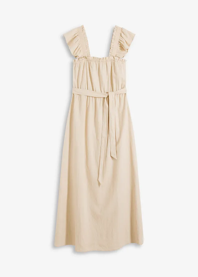 Plátené maxi šaty