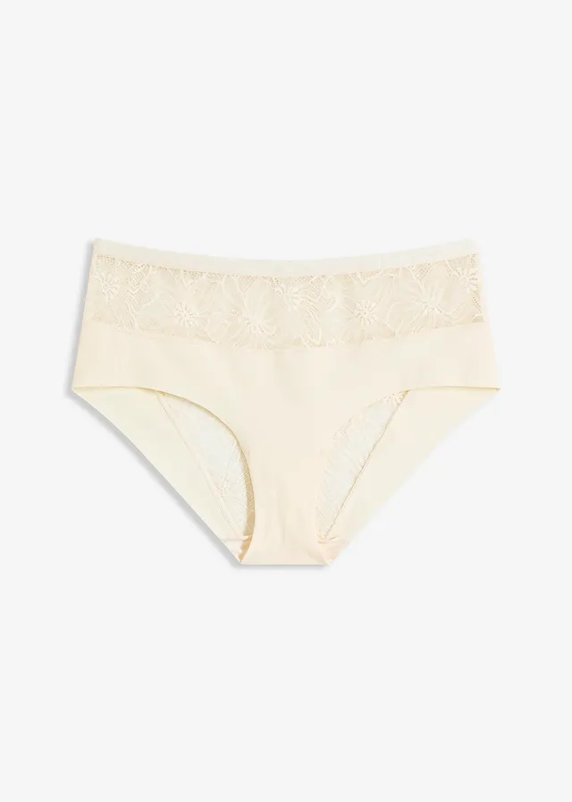 Chilot panty maxi decupat cu laser, cu dantelă rafinată