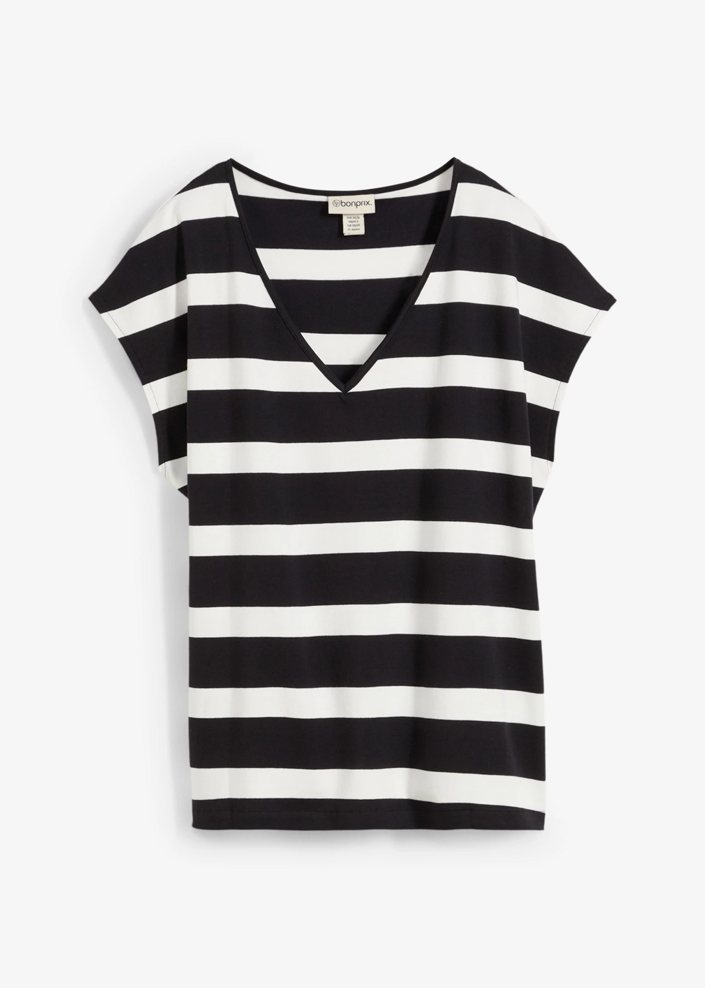 Gestreept shirt • zwart-wolwit gestreept • bonprix online shop