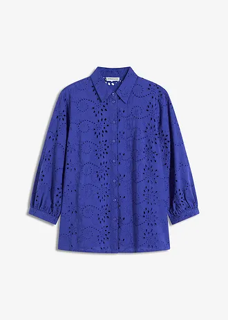 Chemisier en broderie anglaise • bleu saphir • Boutique bonprix