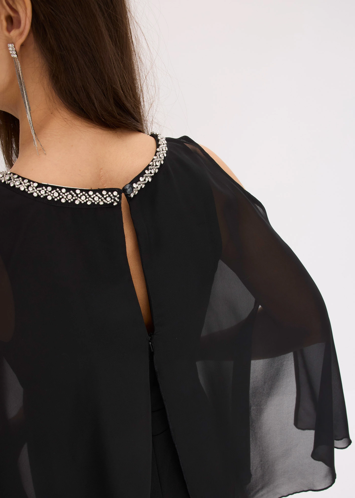 Combinaison avec haut drapé et strass • noir • product-page.page-title-suffix