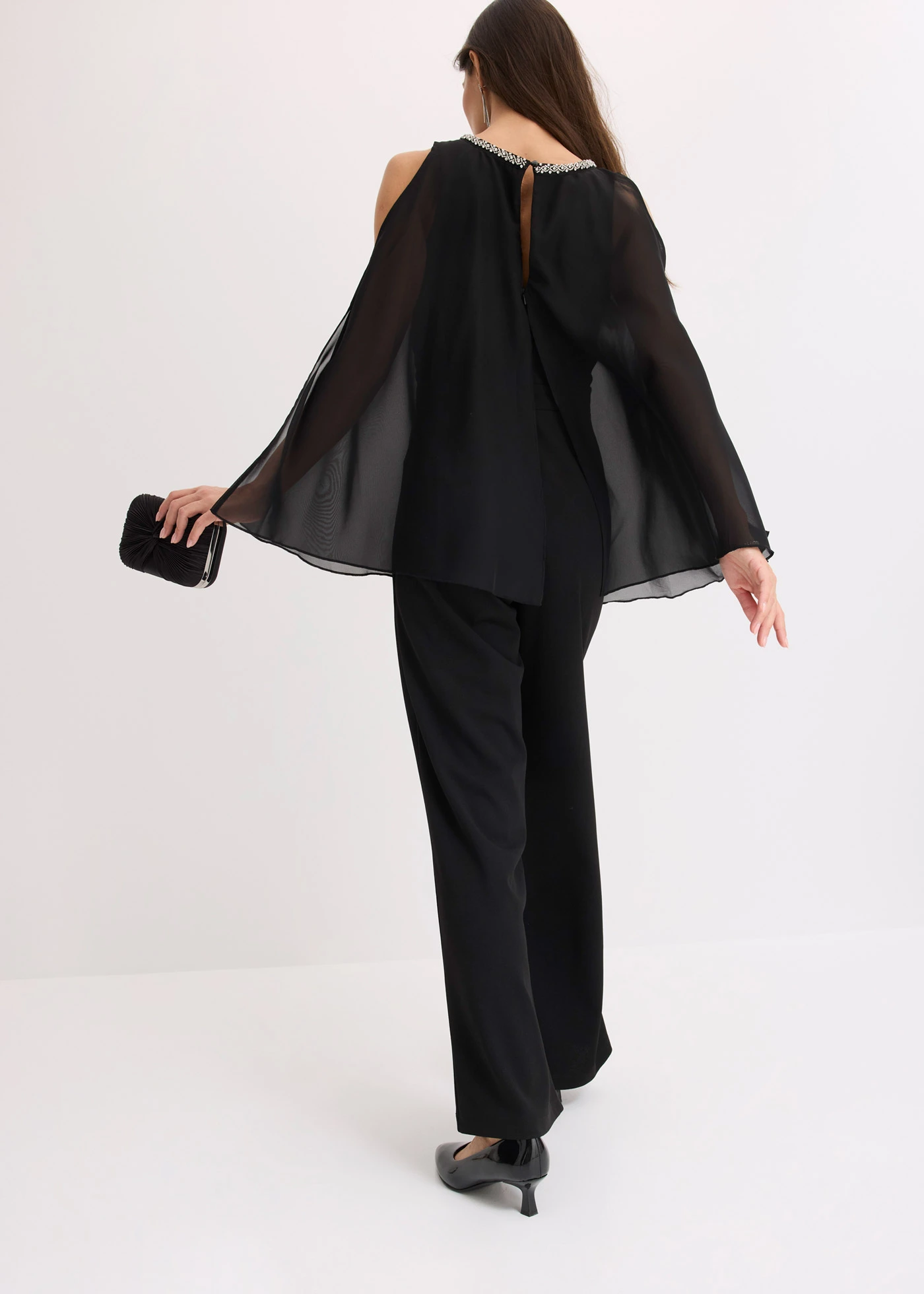 Combinaison avec haut drapé et strass • noir • product-page.page-title-suffix
