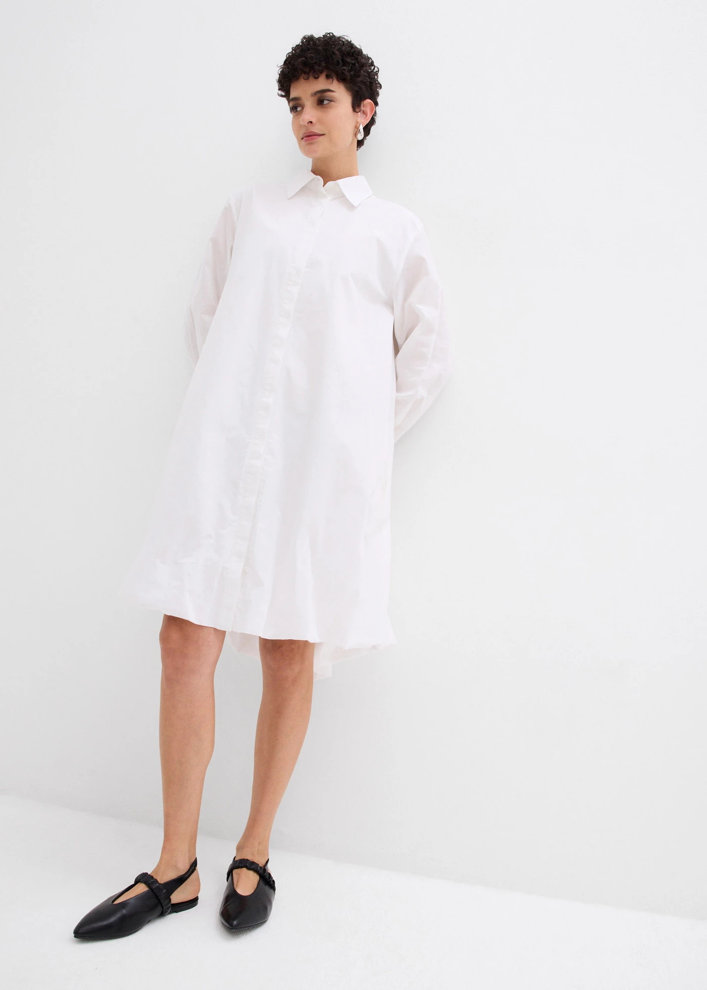 Ingruha ballon szegéllyel tiszta pamutból • fehér • bonprix áruház