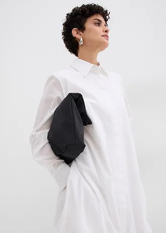 Košilové šaty s balónovým spodním okrajem, z čisté bavlny • bílá • bonprix obchod