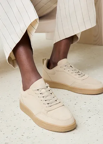 Sneakers van suède • lichtsand • bonprix online shop