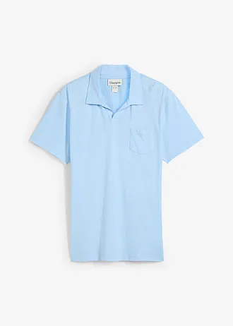 Poloshirt met korte mouwen, Kleur: lichtblauw