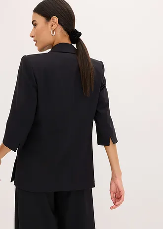 Blazer tendance à épaulettes • noir • Boutique bonprix