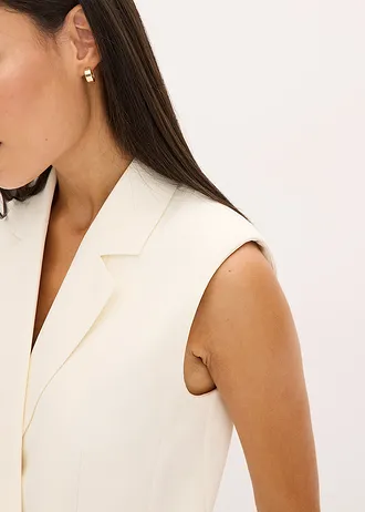 Lang mouwloos vest • wolwit • bonprix online shop