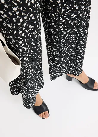 Gedessineerde jumpsuit • zwart/wolwit • bonprix online shop