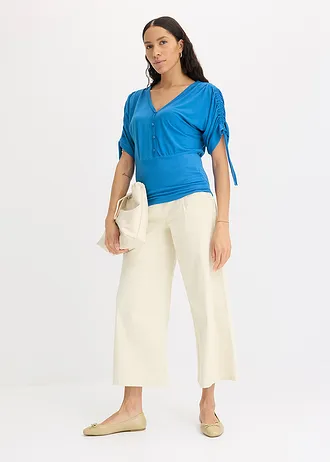 Shirt met knopen, Kleur: gletsjerblauw