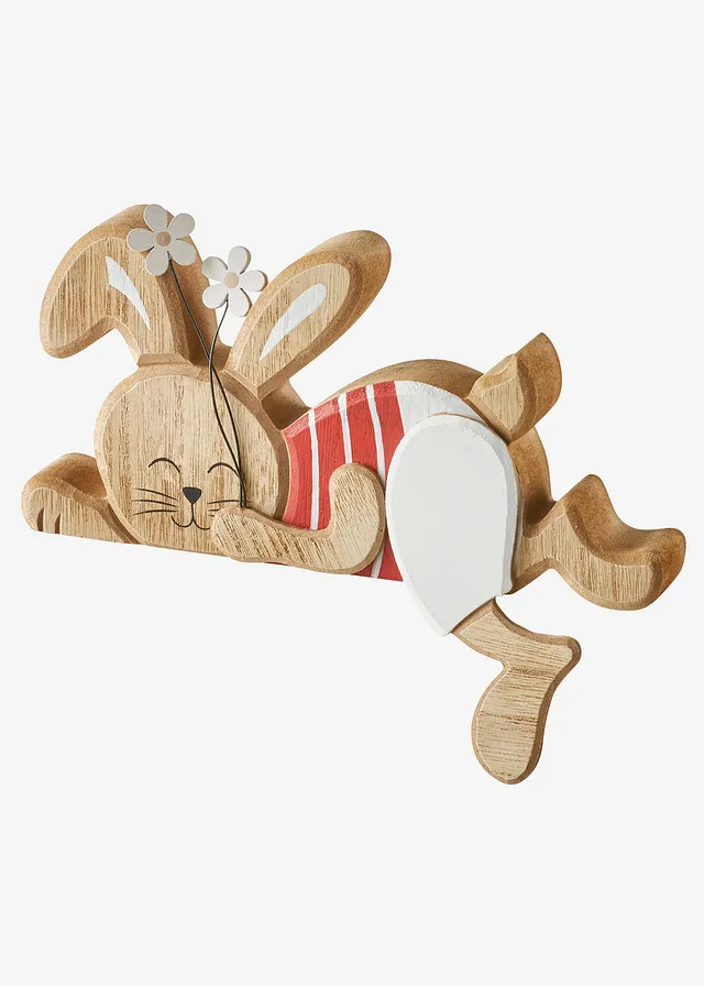 Deurlijst decoratie haas met bloemen • naturel-wit-rood • bonprix online shop
