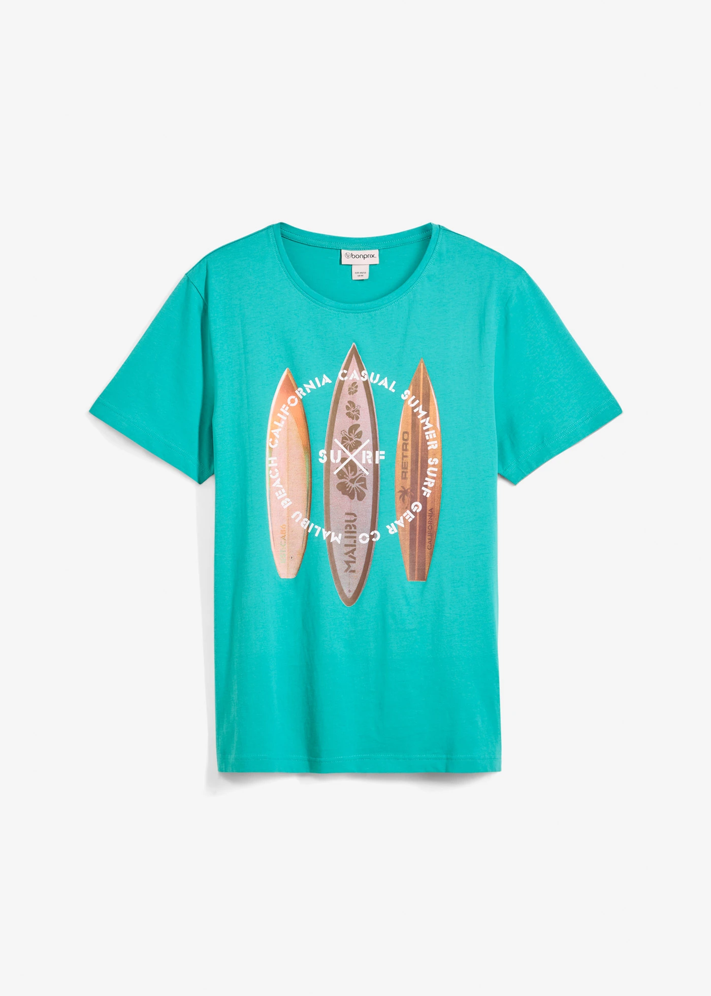 Tričko z čisté organické bavlny, Slim Fit • matně tyrkysová • bonprix obchod