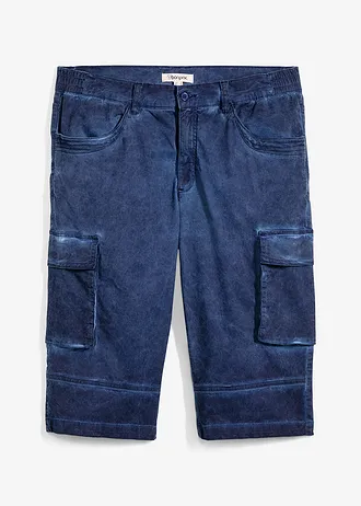 Bermuda cargo long extensible coupe confort, regular • bleu nuit • Boutique bonprix