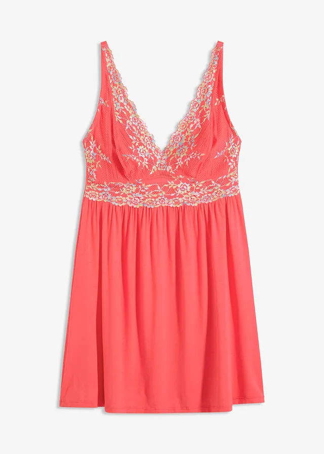 Slipdress met kant in meerdere kleuren • paradijspink-crèmewit-mintgroen-aqua • bonprix online shop