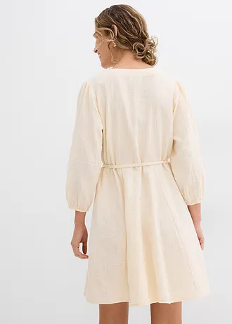 Mini jurk in skaterlook met ceintuur en 3/4 mouwen • poudre • bonprix online shop