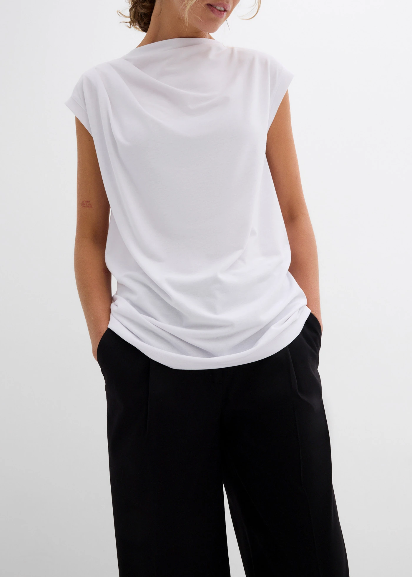 Shirt van een zachte viscosemix • wit • bonprix online shop