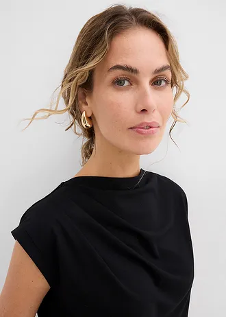 Shirt van een zachte viscosemix • zwart • bonprix online shop