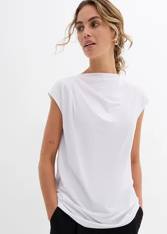 Shirt van een zachte viscosemix • wit • bonprix online shop