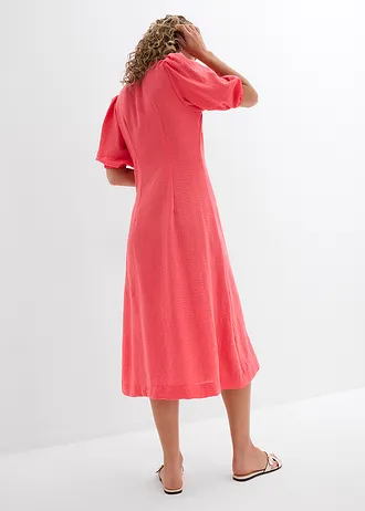 Robe midi à manches bouffantes • rose paradis • Boutique bonprix