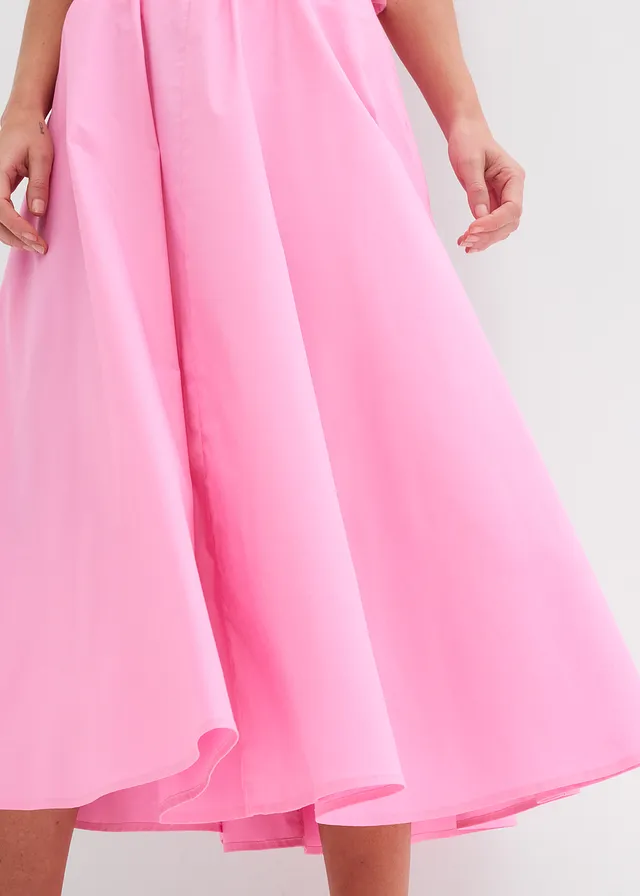 Jupe midi en coton extensible • rose • product-page.page-title-suffix