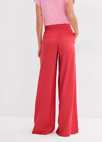 Kalhoty se sklady u pasu, ze splývavého lyocellu • rajská pink • bonprix obchod