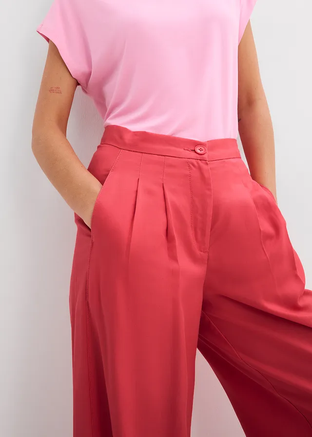 Bandplooibroek van soepel lyocell • paradijspink • product-page.page-title-suffix
