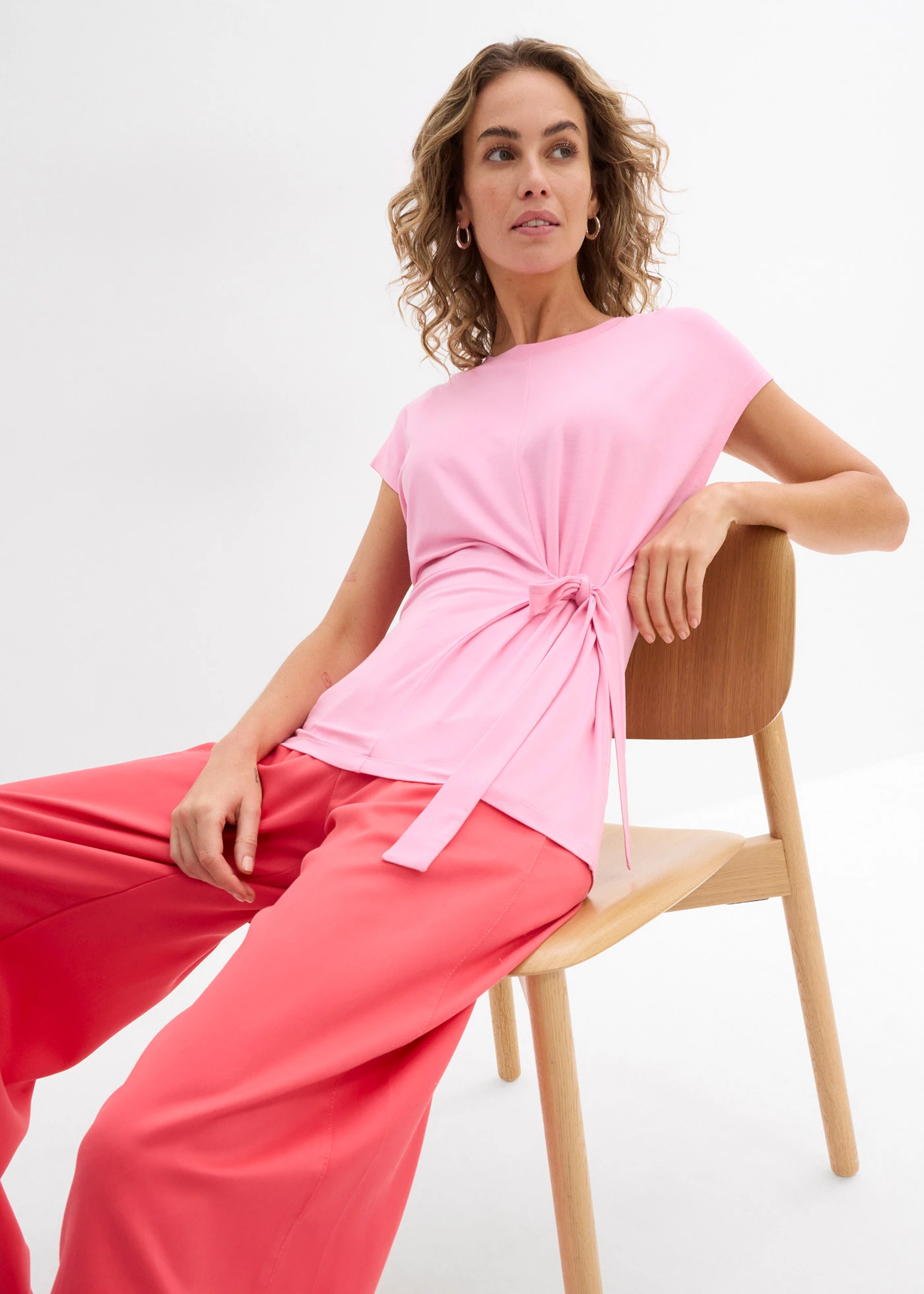 T-shirt doux en viscose extensible • rose • Boutique bonprix