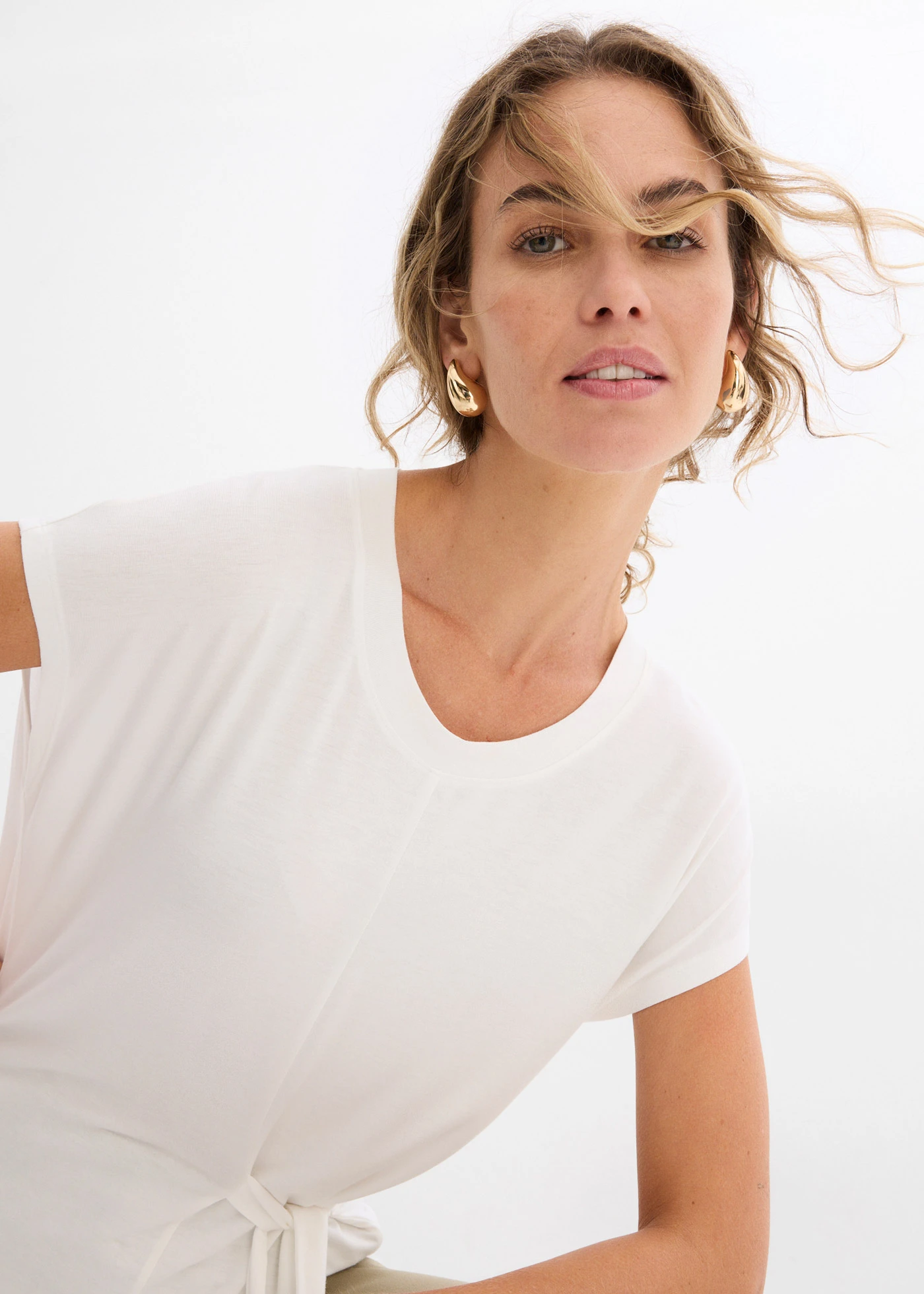 Shirt in een zachte viscosemix • wolwit • bonprix online shop