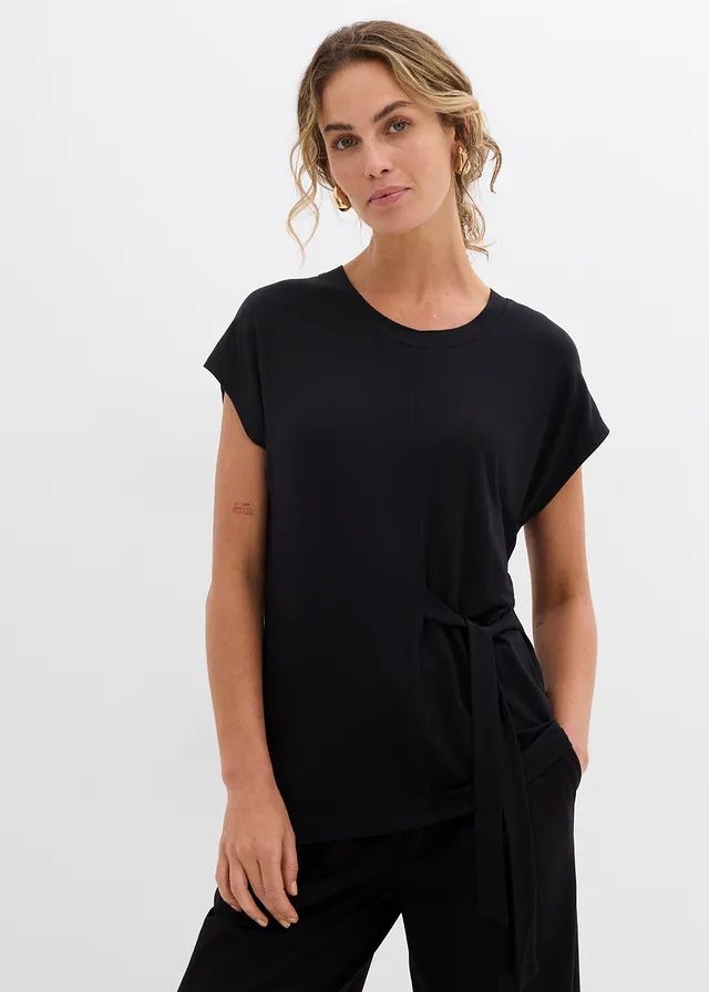Shirt in een zachte viscosemix • zwart • product-page.page-title-suffix