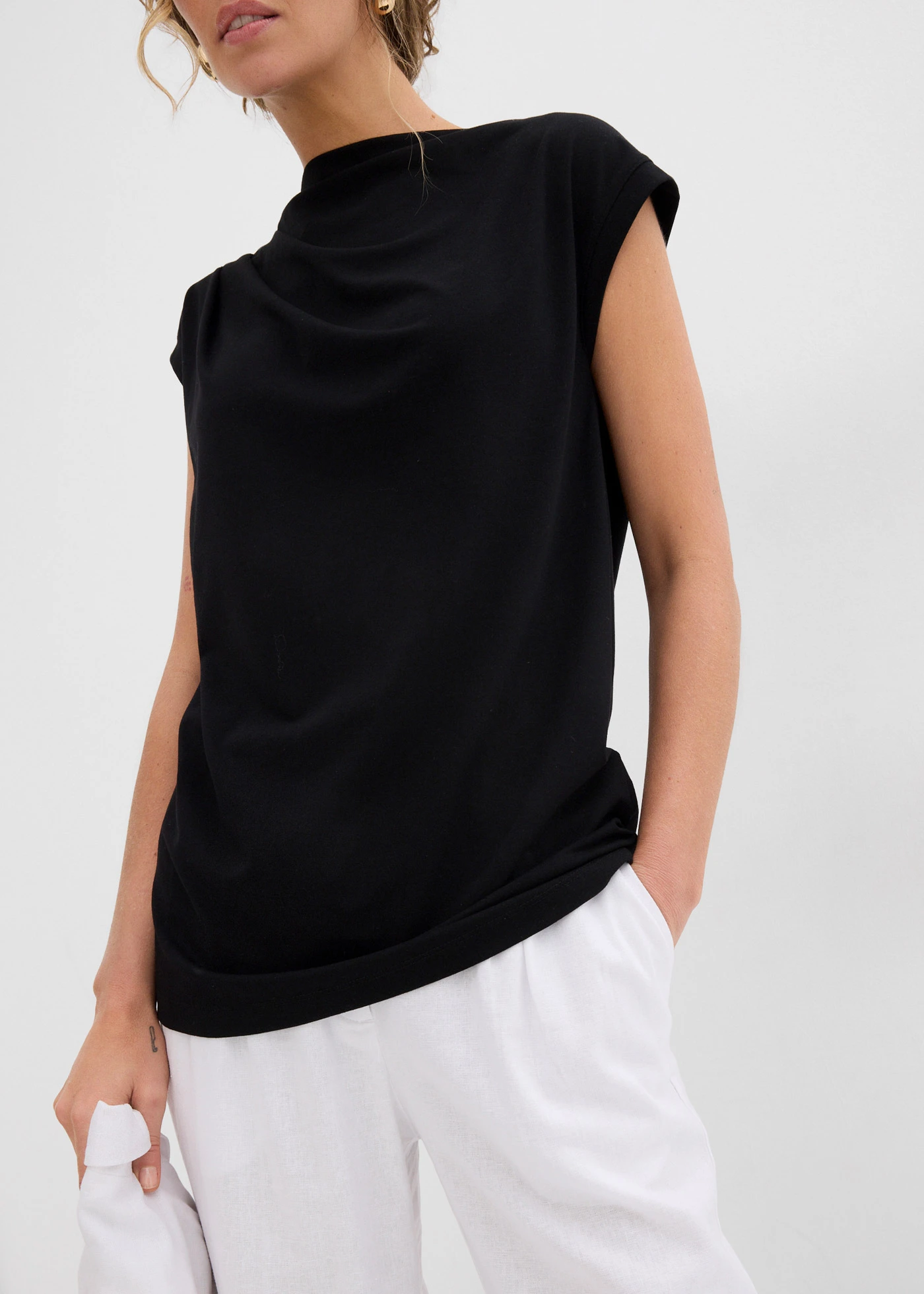 Shirt van een zachte viscosemix • zwart • bonprix online shop