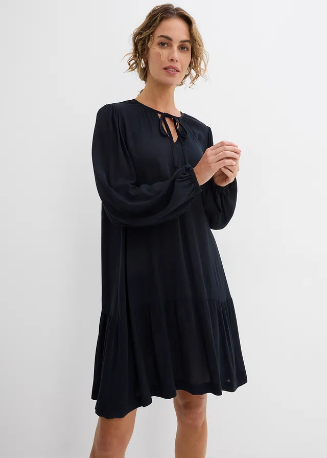 Robe-tunique en viscose fluide • noir • product-page.page-title-suffix