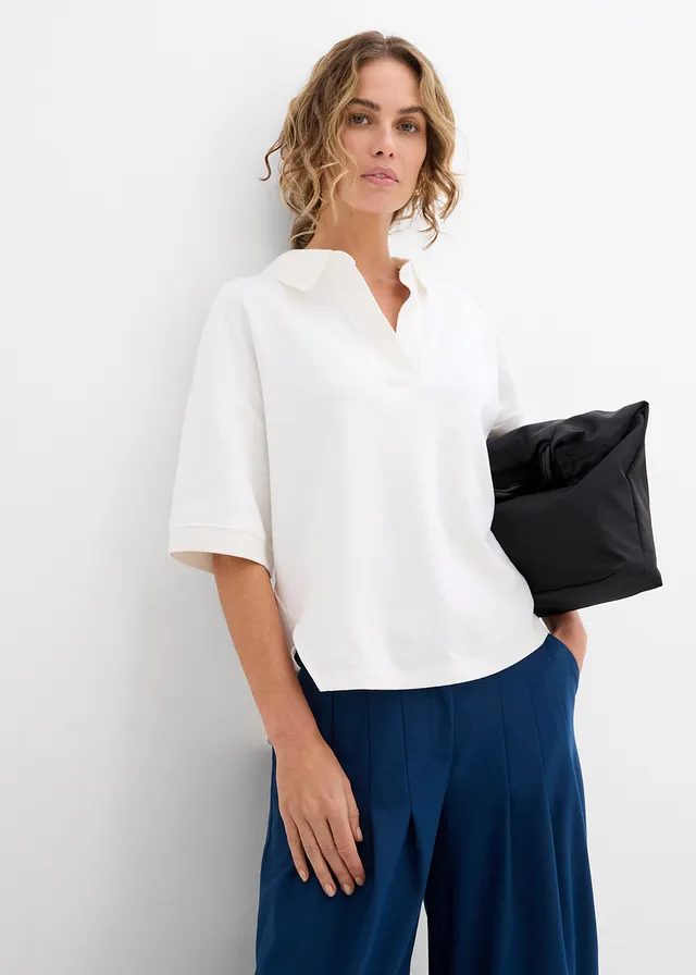 Poloshirt van biologisch katoen • wolwit • product-page.page-title-suffix