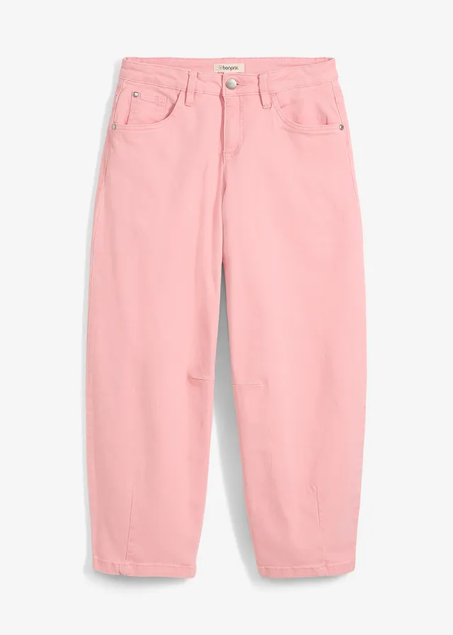 Pantaloni din twill, din amestec elastic cu bumbac