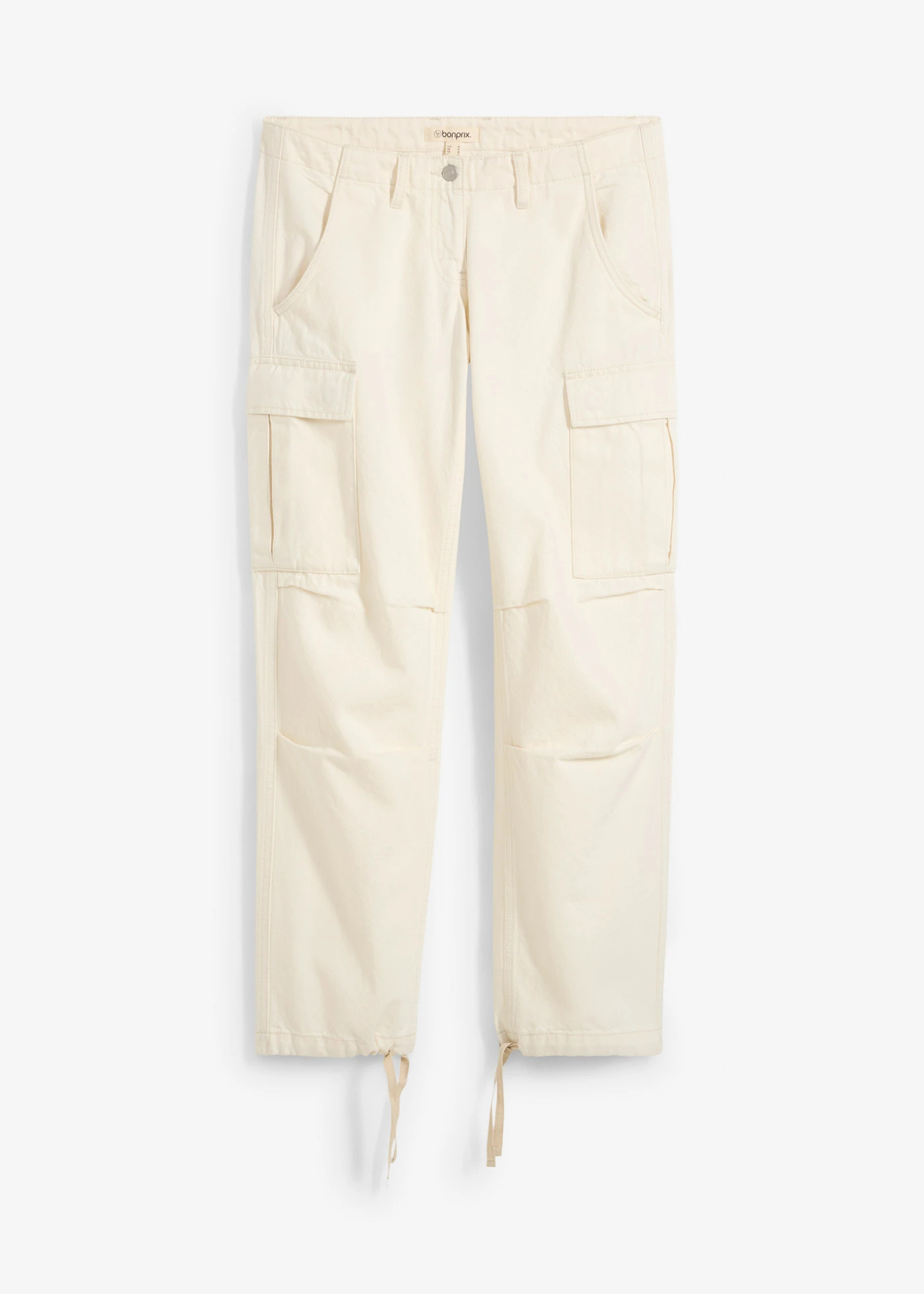Pantaloni cargo din bumbac 100% • bej natur washed • magazin bonprix