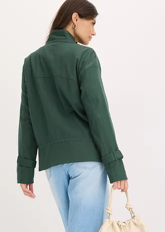 Bomber van puur katoen • schaduwgroen • bonprix online shop